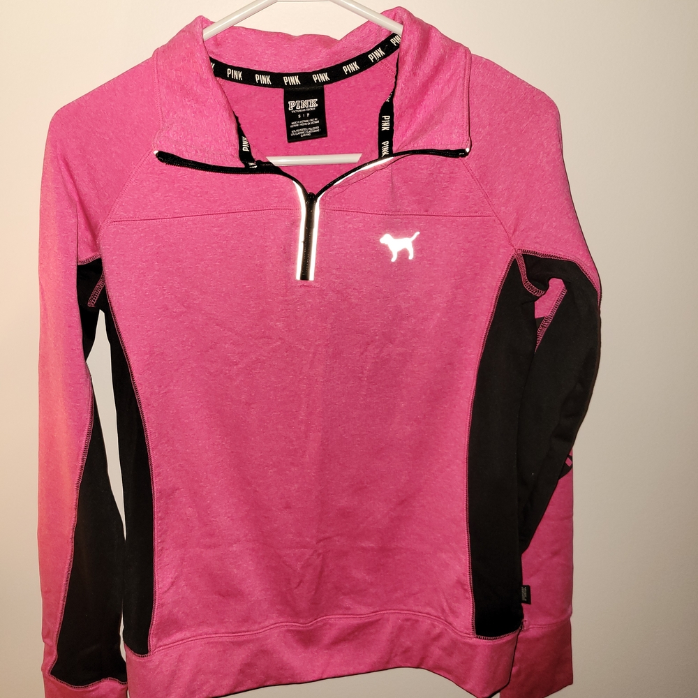 Pink Victoria's Secret Quarter-Zip Pullover